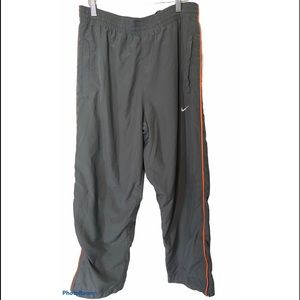 Nike Warm Ups Size Small Gray W/ Orange Stripe